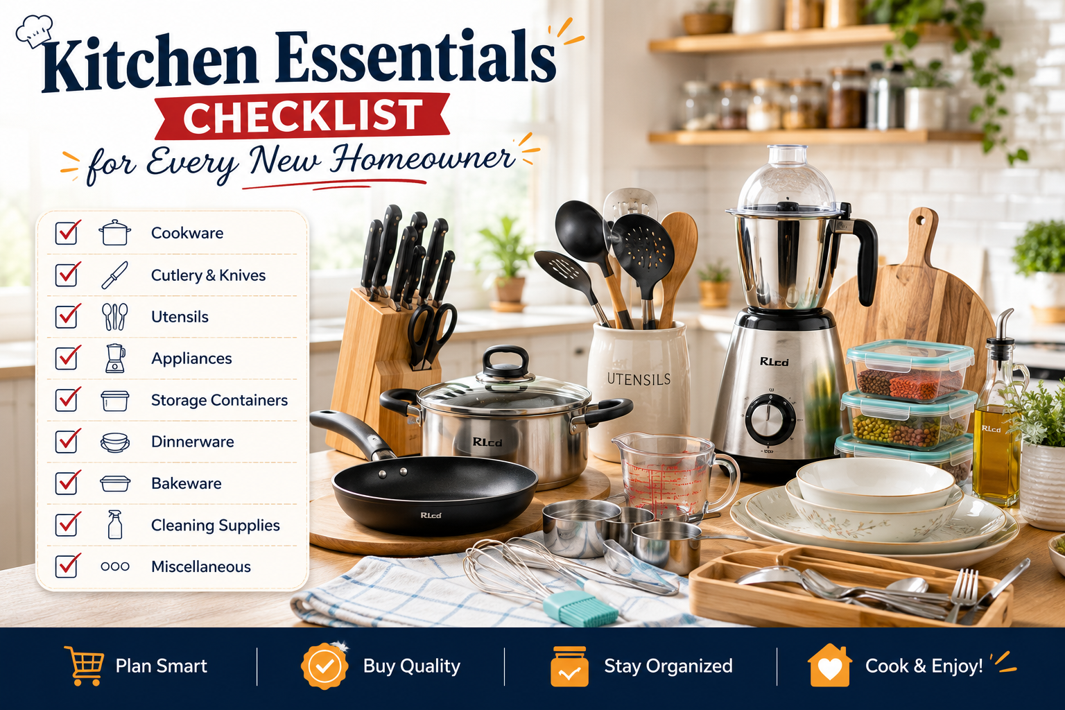 Kitchen Essentials Checklist for Every New Homeowner