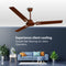 Rico Oric 1200mm 48" BEE 3 Star Rating Ceiling Fan CF808 (Brown)