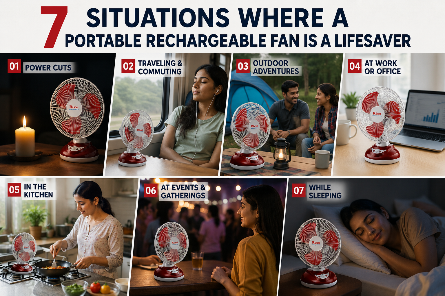 7 Situations Where a Portable Rechargeable Fan Is a Lifesaver