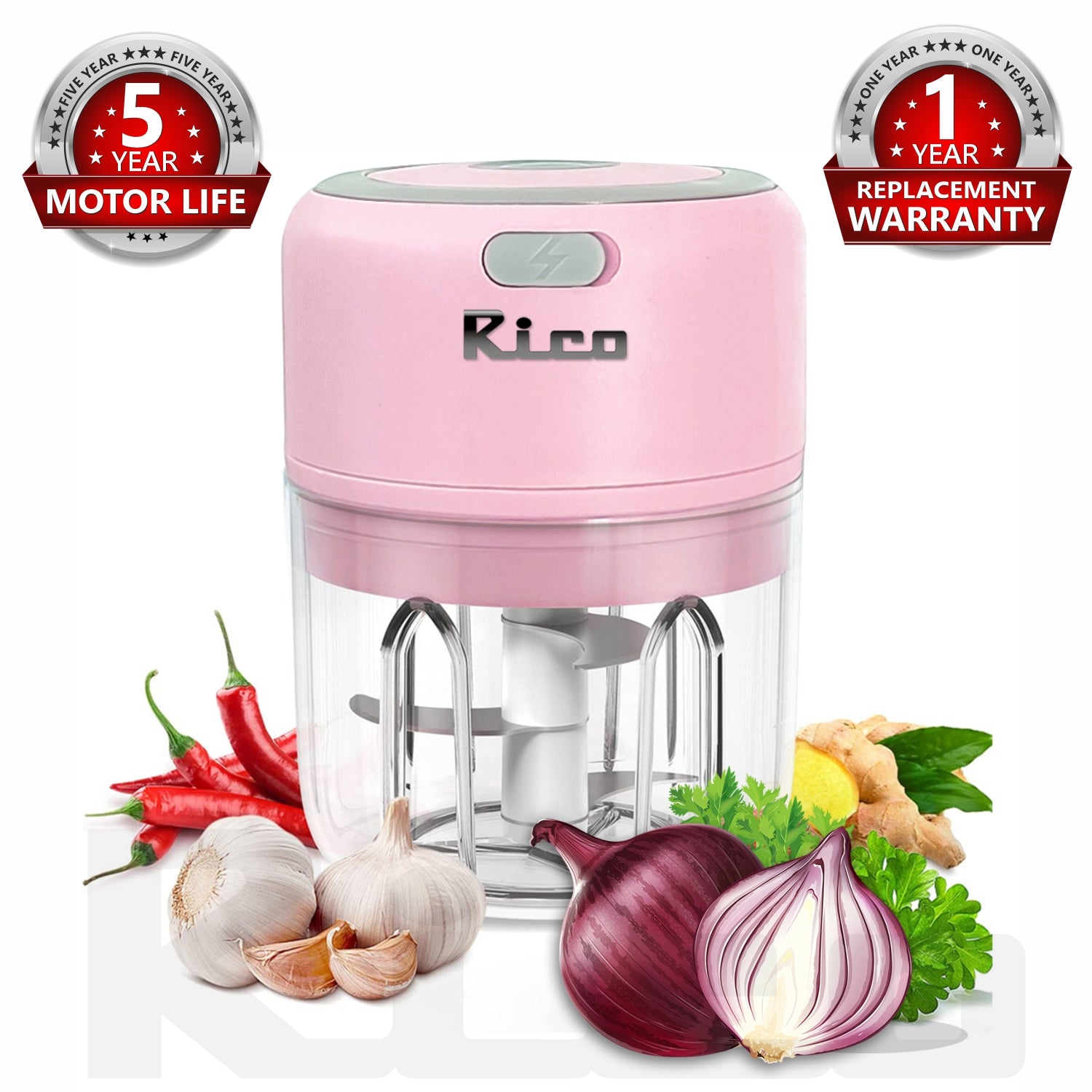 Mini Garlic Introducing All New Rechargeable Mini Garlic Chopper.– Rico India