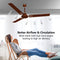 Rico Oric 1200mm 48" BEE 3 Star Rating Ceiling Fan CF808 (Brown)