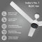 Rico Oric CF2501 - White BLDC Ceiling Fan - 48 Inches - 5 Star