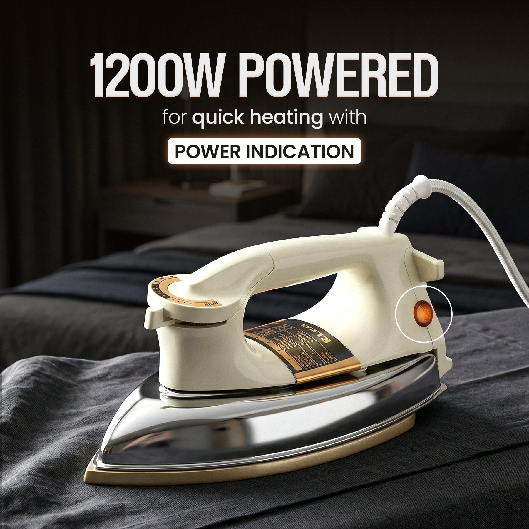 Rico Heavy Weight Automatic Dry Iron – Model AI14– Rico India