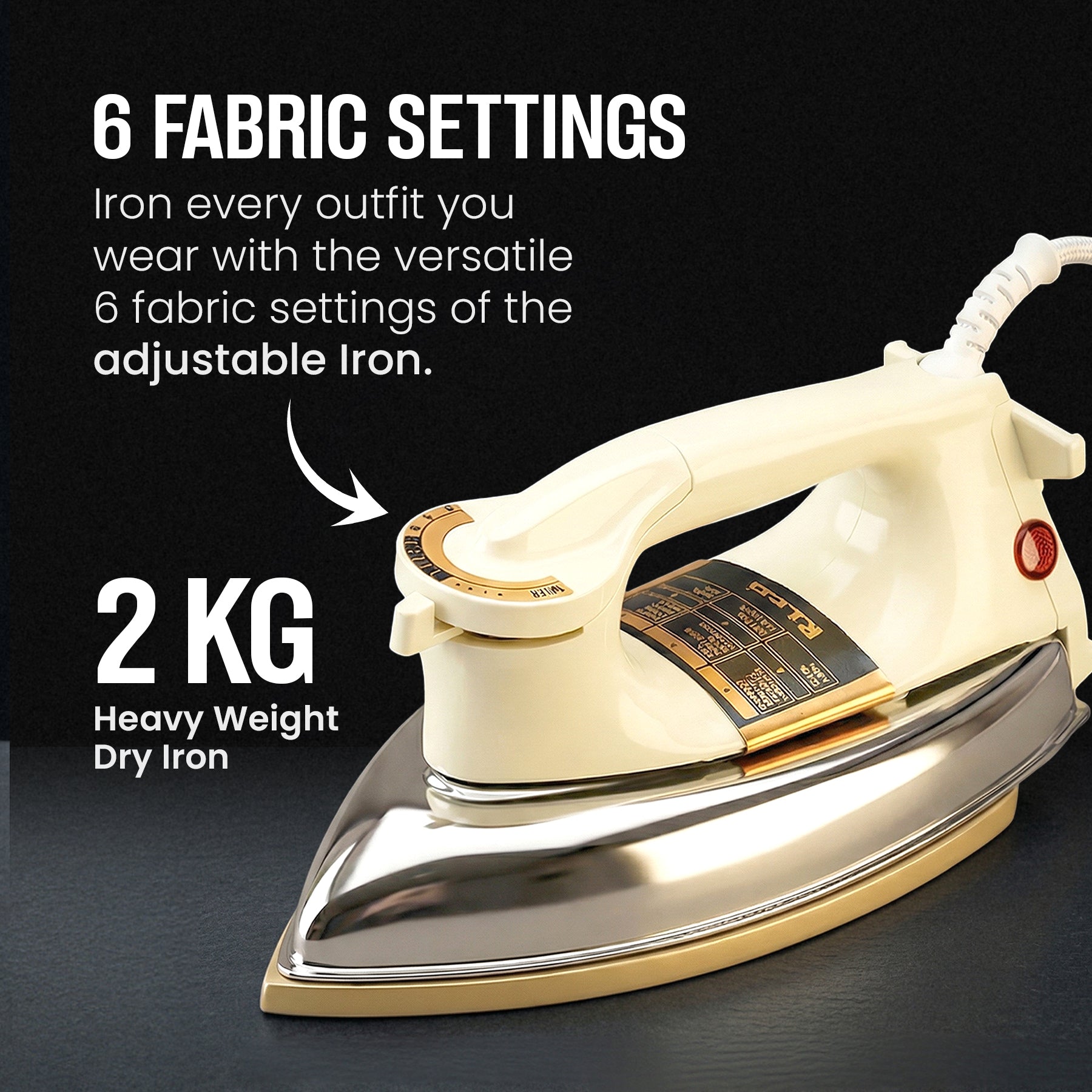Rico Heavy Weight Automatic Dry Iron – Model AI14– Rico India