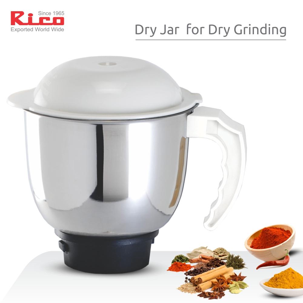 Rico Mixer Grinder 750 W with Chutney , Dry & Juicer Jar MG1803 (White) Rico India