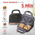 Rico TS1903 800W Sandwich Toaster Maker (Black)