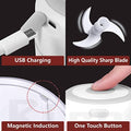 Electric Mini Garlic Chopper For Mincing Garlic, Ginger, Onion, Vegetable, Meat, Nuts, 250 ML (White)