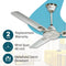 Rico Oric 1200mm 48" Ceiling Fan CF808 (Ivory)