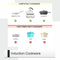 Rico IC121 1400 Watts Quick Heat Technology Induction Cooktop