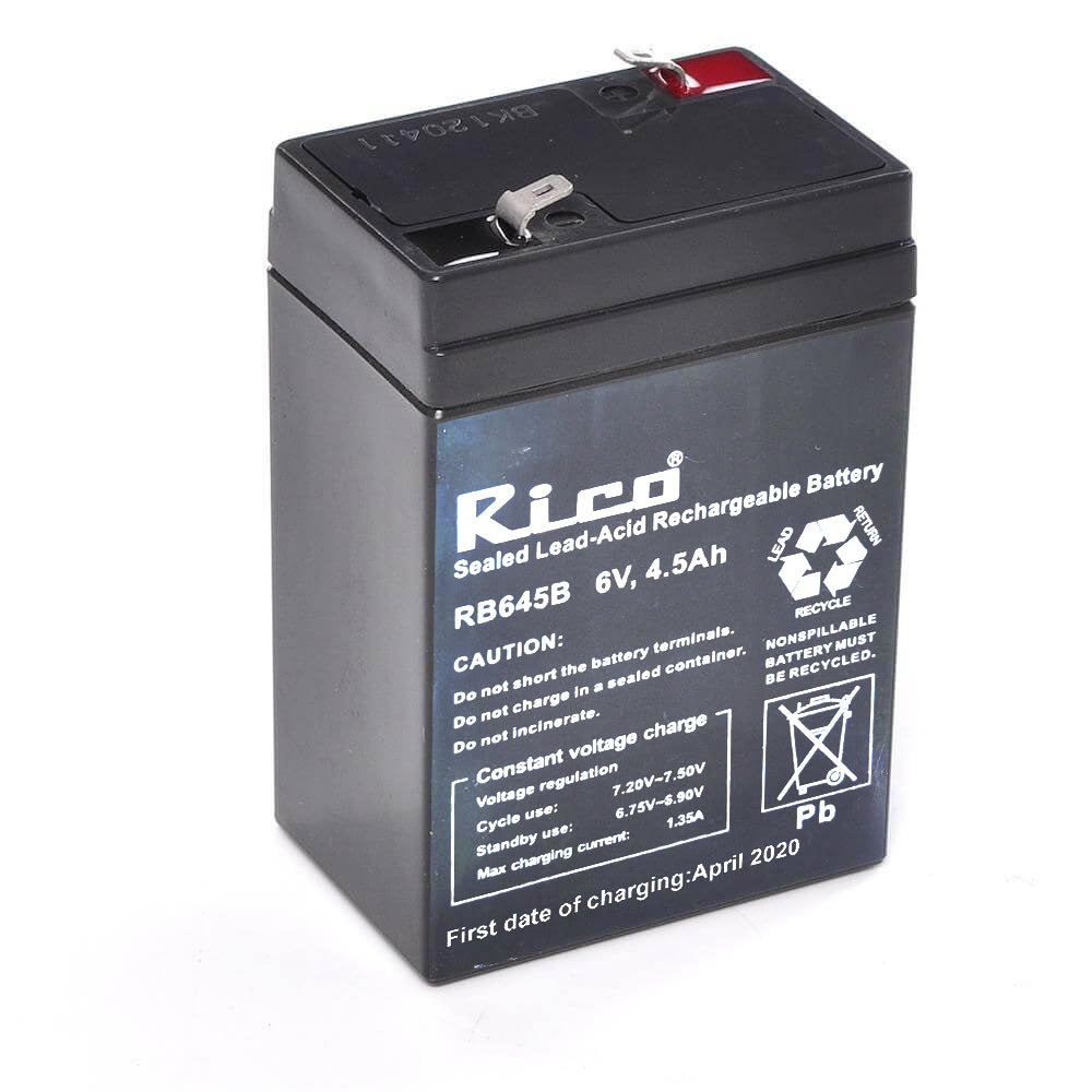 Battery for Rechargeable Lamps Models EL906/EL 1704/ EL 707-BATTERY 6V–  Rico India