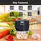 Electric Mini Garlic Chopper For Mincing Garlic, Ginger, Onion, Vegetable, Meat, Nuts, 250 ML, CH2112 Model - (Black)