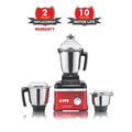 Mixer Grinder 750 Watts with Liquid, Dry and Chutney Jars MG1808 (Red)