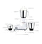 Mixer Grinder 750 Watts with 3 Jars MG1907 (White)