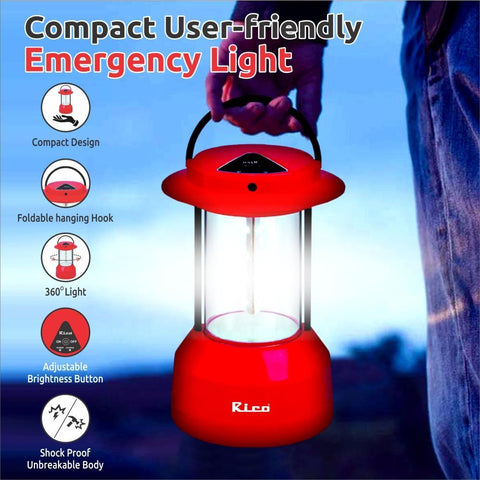 Rico SEL1006 Solar Emergency Lantern Light (Red)