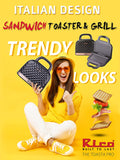 Rico  TG1905 800W Non-Stick Sandwich Toaster Grill Maker (Black).