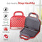 Rico TG1906 800W Sandwich Toaster Grill Maker (Red)