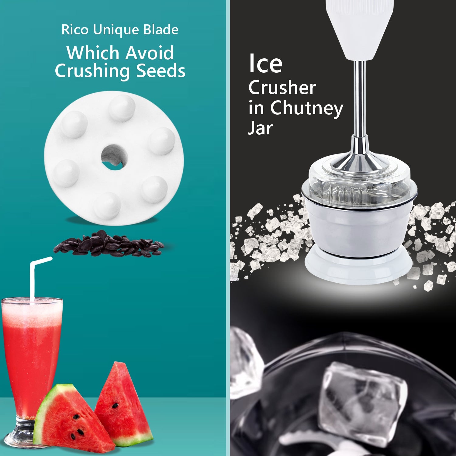 Rico Hand Blender 150 Watt HBCJ (White). Rico India